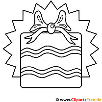 Birthday present Coloring page for free