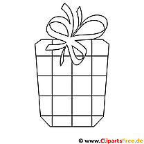Birthday gift coloring page PDF for free