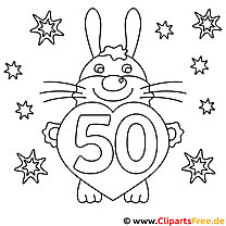 Rabbit with a heart Picture for coloring - Pictures for coloring