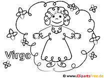 Dibujo de Virgo zodiaco para colorear gratis