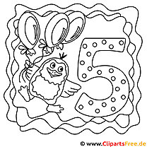 Children's birthday coloring page PDF