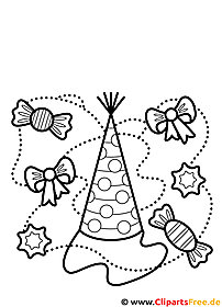 Dibujo de cumpleaños infantil para colorear PDF