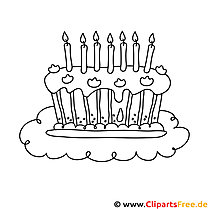 Cake PDF image for coloring, coloring page, coloring picture