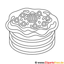 Birthday Cake Picture for coloring, template, coloring picture