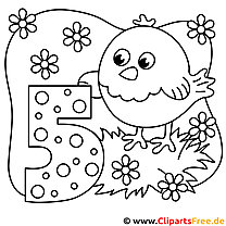 Chick PDF coloring picture for children's birthday