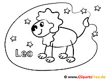 Imagens do zodíaco de Leão para colorir