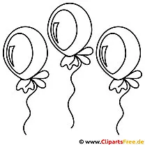 Luftballons<br />Vorlage zum<br />Ausmalen