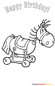 Horse PDF coloring page for free