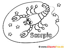 Scorpio Zodiac Coloring Page
