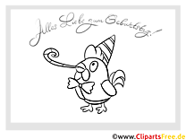 کارت تبریک پرنده را برای جشن تولد کودکان خودتان نقاشی کنید