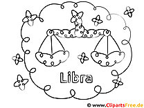 Libra zodiac coloring pages