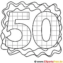 Number 50 for coloring