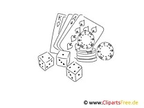 Spielen im Casino Bilder schwarz-weiß