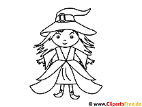 Anime witch - Walpurgis night coloring page