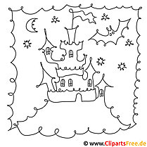 Castle coloring page for free