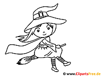 Cool coloring pages for Halloween with witches