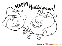 Simple coloring page for Halloween for little children