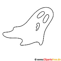 Imagem fantasma de halloween para colorir