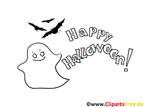 Ghost coloring page for little kids