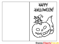 Страшна страница за оцветяване за Хелоуин