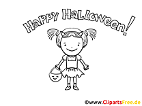 Halloween Coloring Sheet for Girls