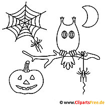 Baixe a página para colorir de Halloween gratuitamente
