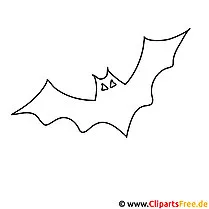 Halloween coloring page with bat for free