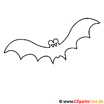 desenho de Halloween para colorir morcego