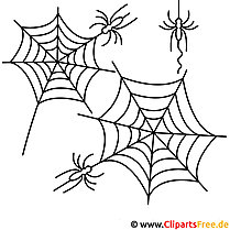 Helloween coloring page spider web