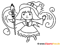 Witch coloring page for coloring