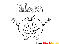 Kürbis kostenlose Malbilder zu Halloween