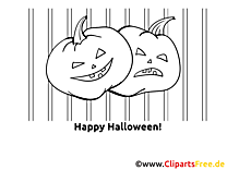 Pumpkins coloring picture for Halloween