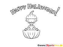 Funny coloring page for Halloween