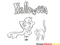 Página para colorir para adultos Halloween