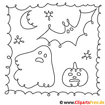 Coloring page free for Halloween