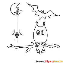 Moon Halloween coloring page