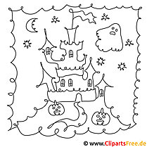 Sand castle coloring page for free