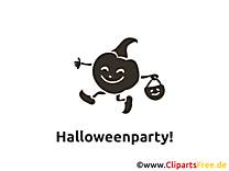 Convite para colorir de Halloween de abóbora preta