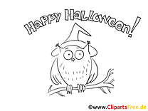 Owl coloring page for Halloween