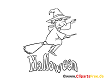 Tegninger Halloween af ​​hekse