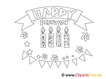 Раскраски С днем ​​рождения - Изтегляне и разпечатайте