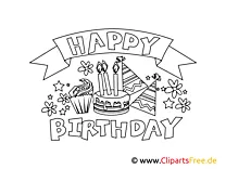 Birthday Colouring Page
