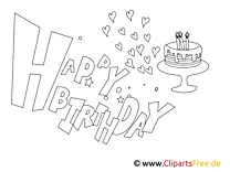 Kartka-Kolorowanka Happy Birthday