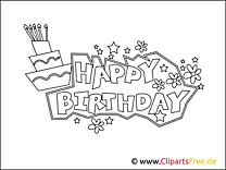 Kolorawanka z napisem Happy Birthday