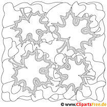 Maple Leaves Picture - Autumn Coloring Pages Free