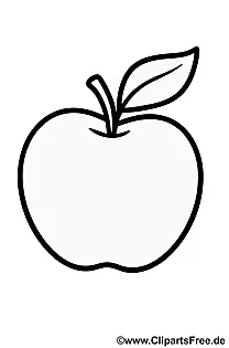 Apfel Malvorlage herunterladen als PDF