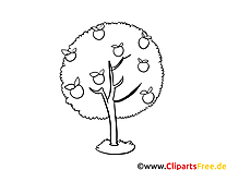 Apple tree for coloring - coloring pages for children