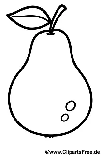 Ausmalbild Birne herunterladen als PDF