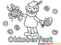 Coloring pictures for the Oktoberfest