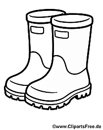 Gummistiefel Malvorlage herunterladen als PDF